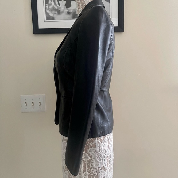 Leather jacket blazer The Limited size 2 great condition - Picture 9 of 13